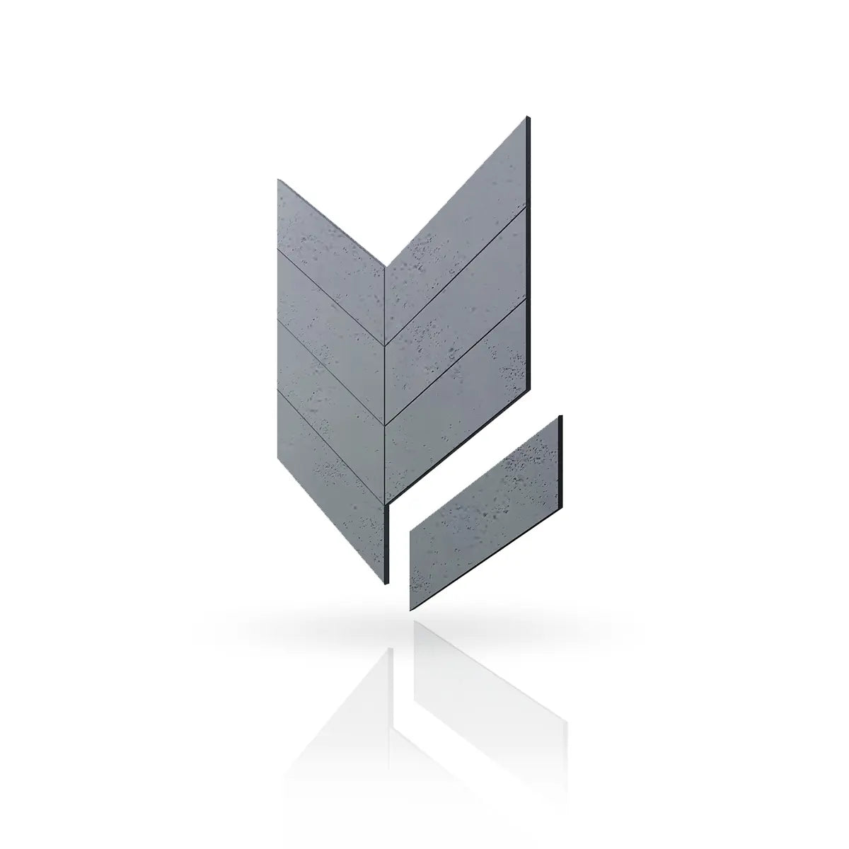 Concrete Cladding HERRINGBONE Wall Panels S96 colour on white backgriund DecorMania UK