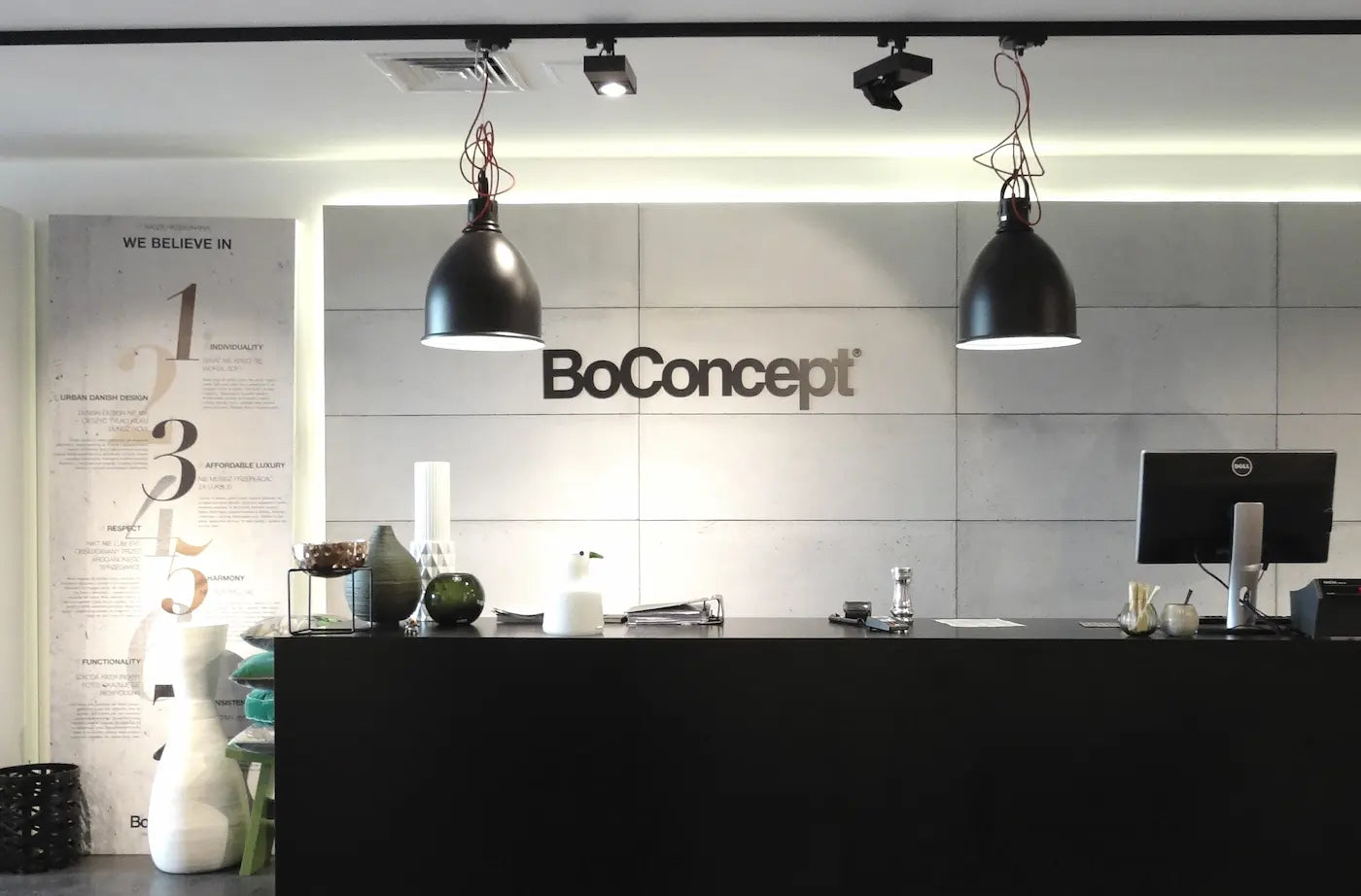 Architectural GRC Concrete Wall Panels in a stylish office | DecorMania UK