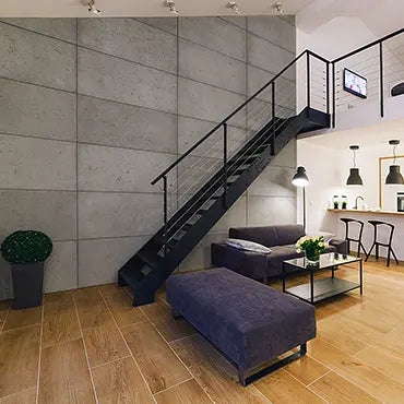 Concrete Wall Panel EXTERIOR - 150 x 75 cm in a modern interior  | DecorMania UK 