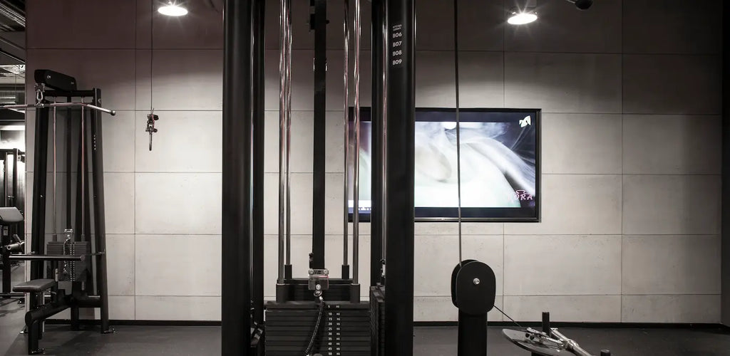 Architectural GRC Concrete Wall Panels in a gym | DecorMania UK