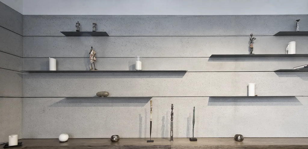 Architectural concrete GREY wall panels concrete shelves | DecorMania UK