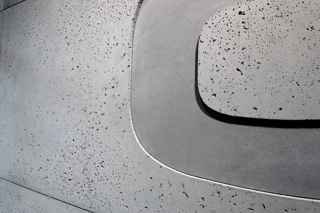 Close-up of a concrete surface with speckled texture