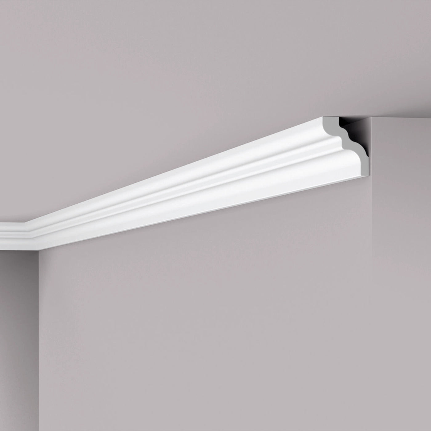 NOMASTYL® NMC 2m Ceiling Coving on plain wall and ceiling Decormania UK