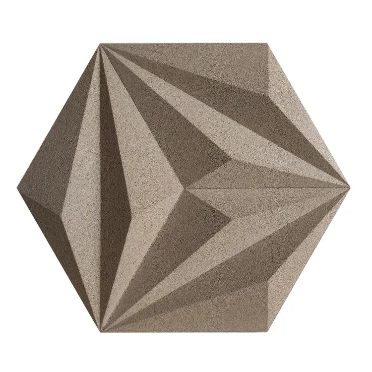 DIAMOND LINE 3D Cork Acoustic Wall Panels on white background DecorMania UK
