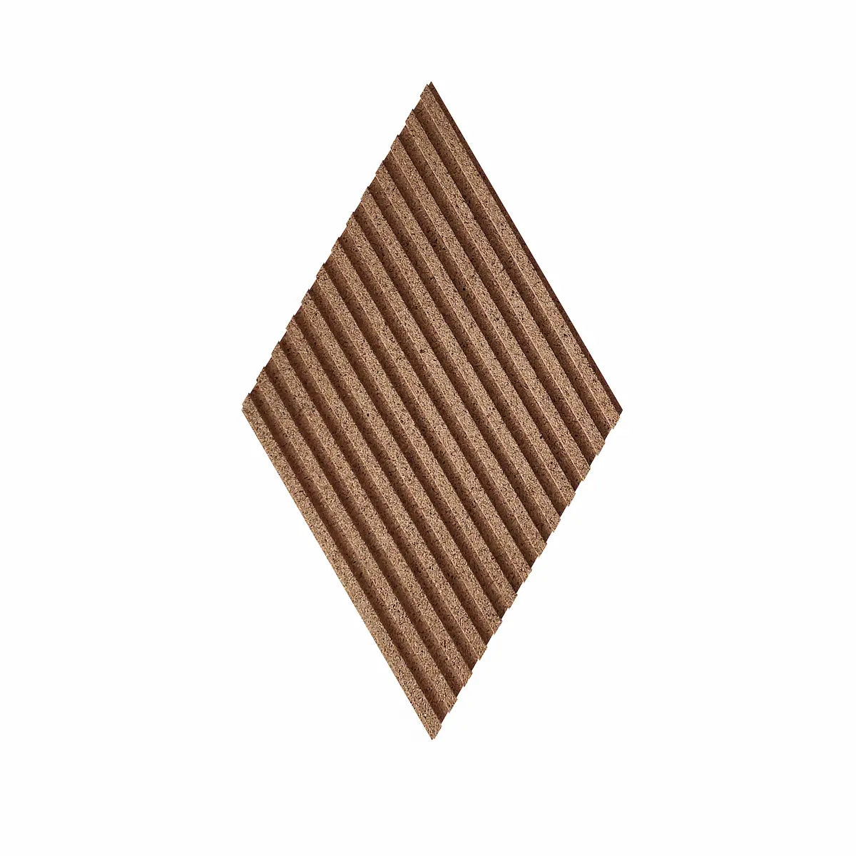 DIAMOND STRIPE 3D Cork Acoustic Wall Panels on white background DecorMania UK
