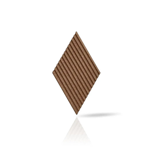 DIAMOND STRIPE 3D Cork Acoustic Wall Panels on white background DecorMania UK