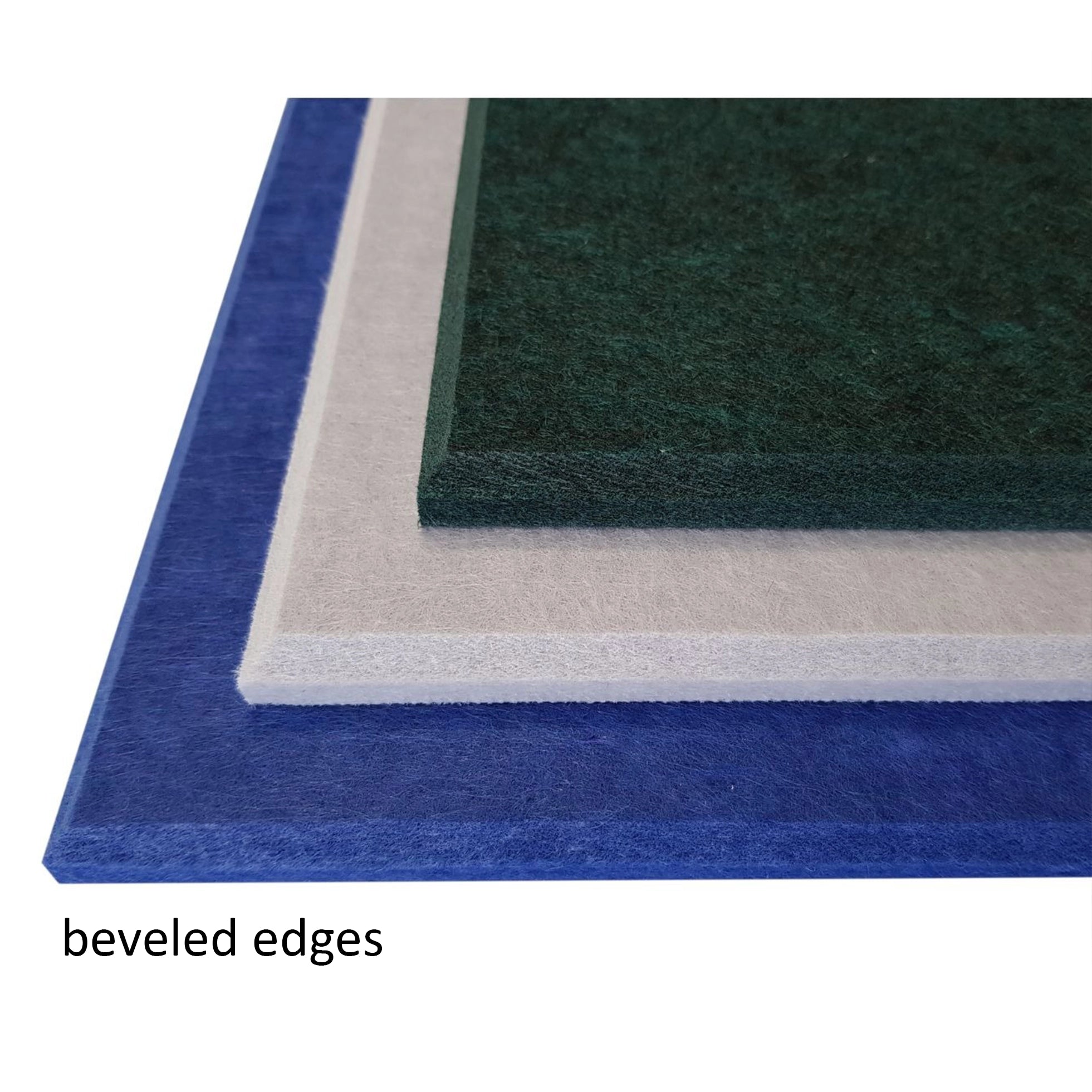 Decorative 3D PET Felt Wall Tiles - RECTANGLE 40x20 beveled edges on white background DecorMania UK