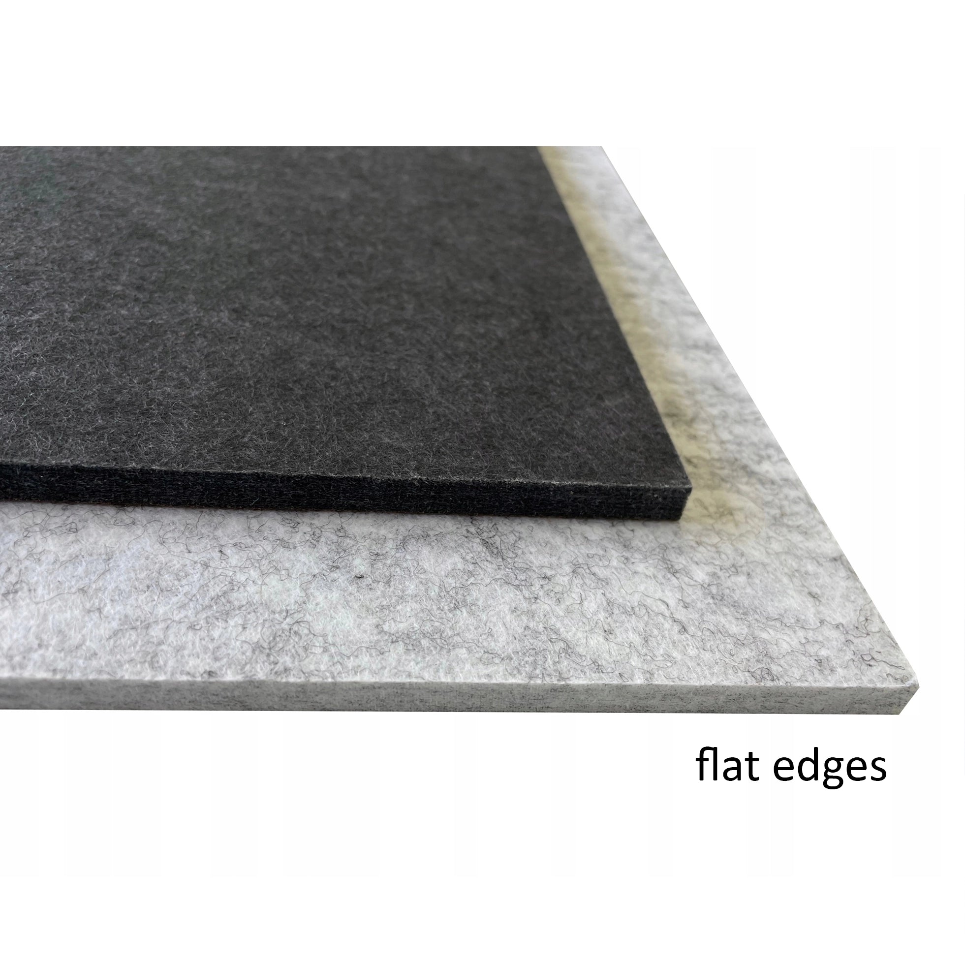 Decorative 3D PET Felt Wall Tiles - RECTANGLE 40x20 flat edges on white background DecorMania UK