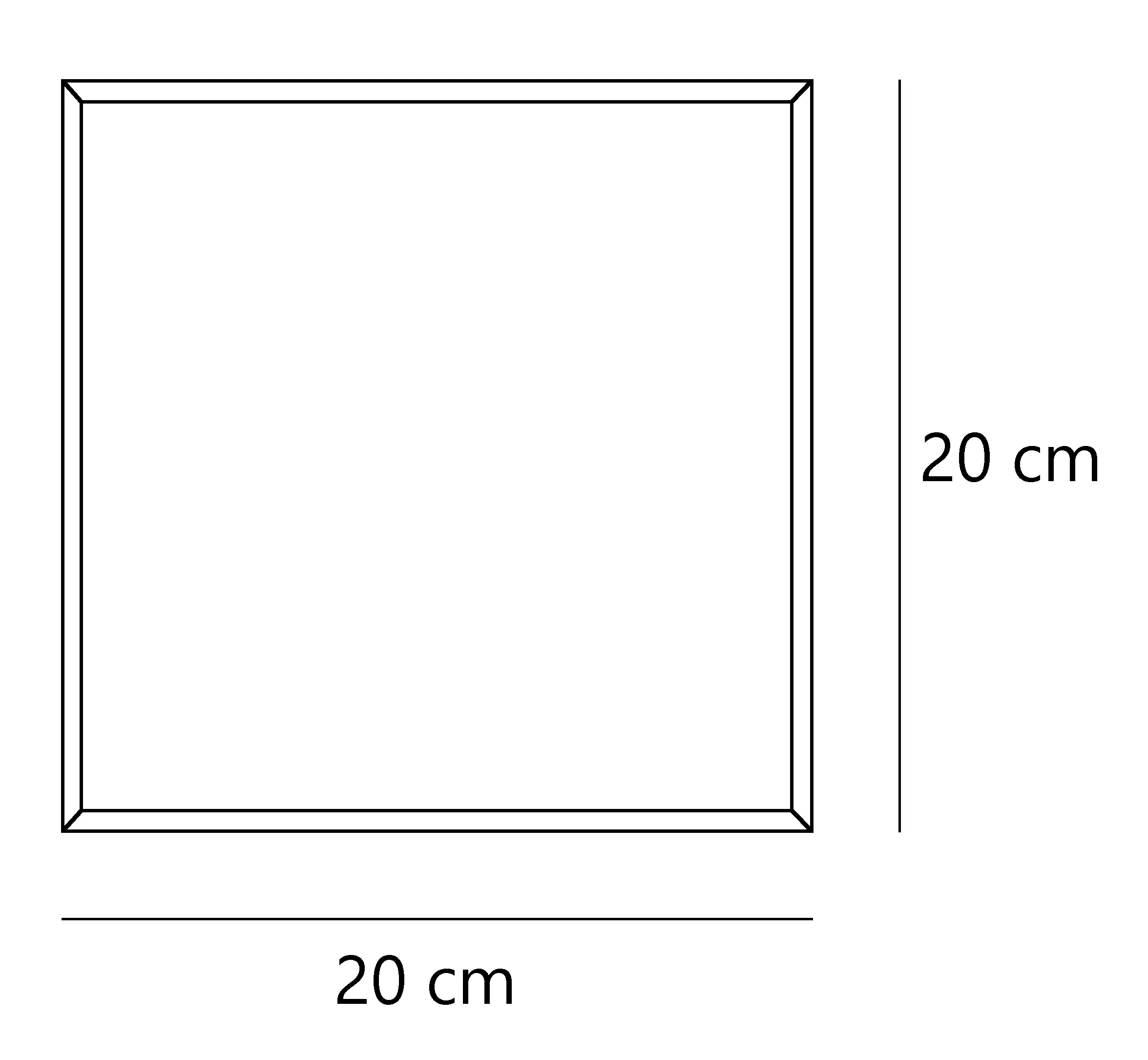 Decorative 3D PET Felt Wall Tiles - SQUARE 20x20 dimensions on white background DecorMania UK