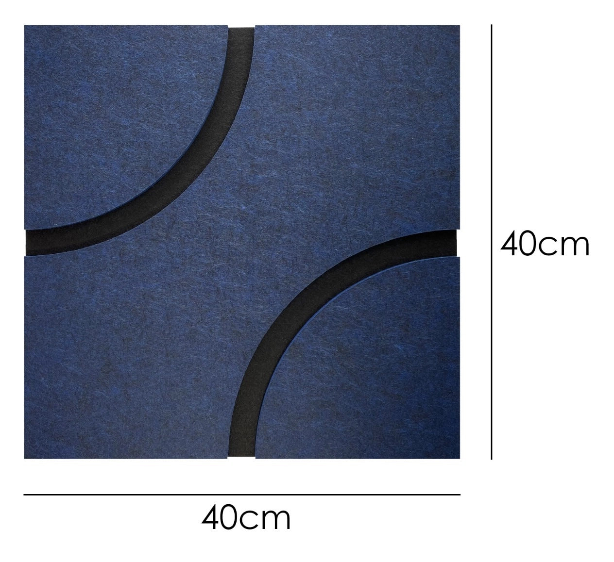 Decorative 3D PET Felt Wall Tiles - SQUARE Deco 40x40 on white background DecorMania UK