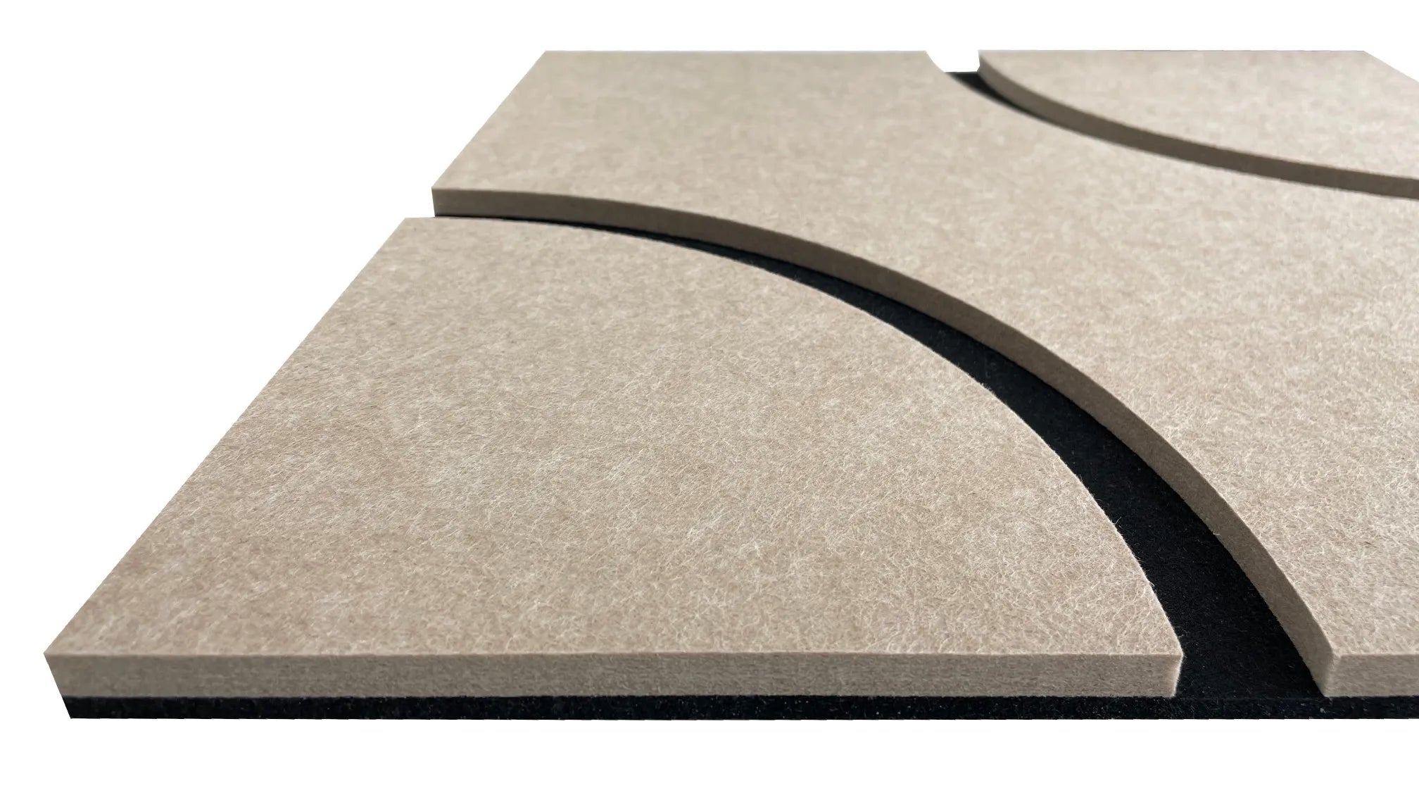 Decorative 3D PET Felt Wall Tiles - SQUARE Deco 40x40 closeup on white background DecorMania UK