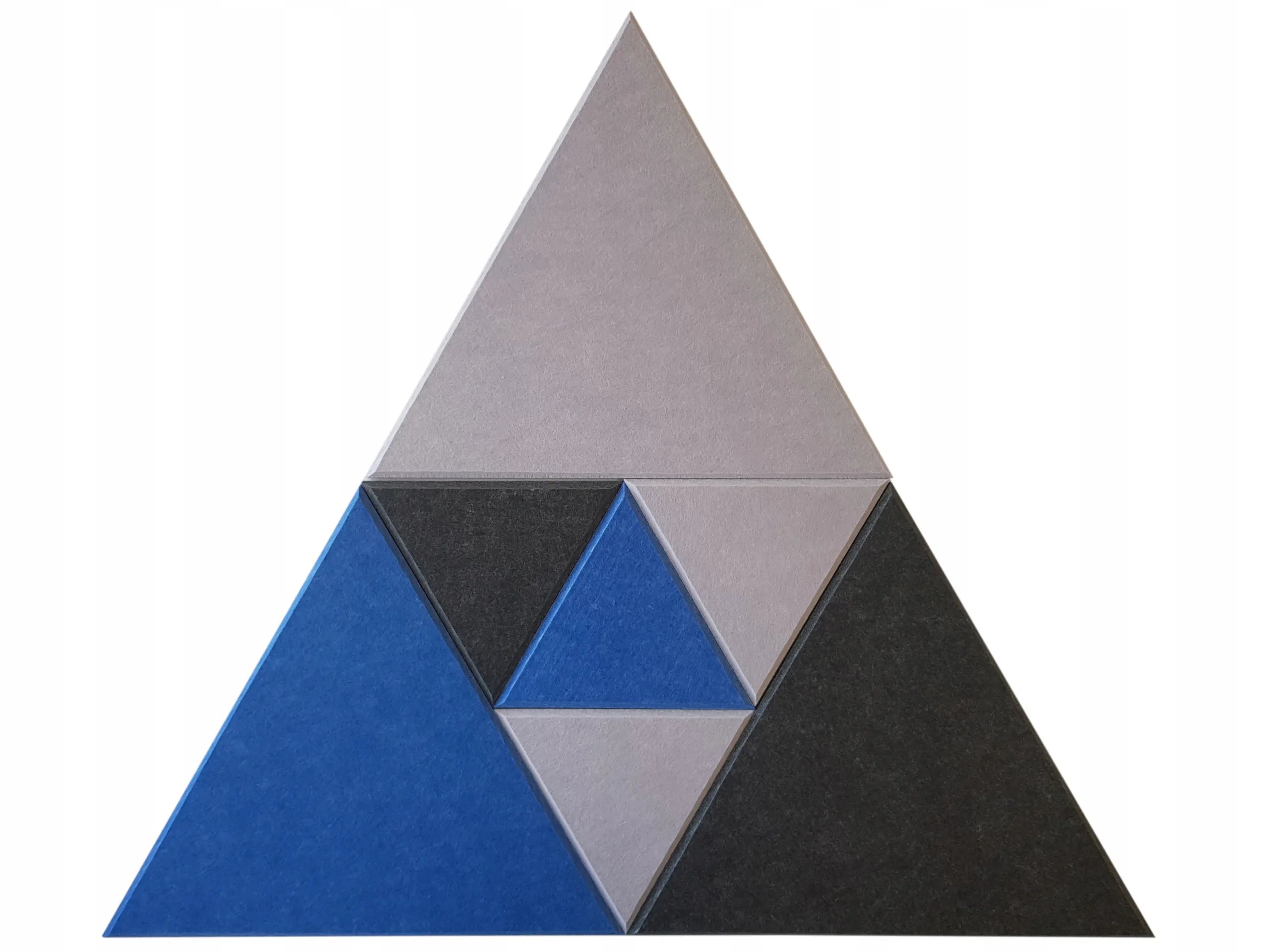 Decorative 3D PET Felt Wall Tiles - Triangle SMALL triangle composition on white background DecorMania UK
