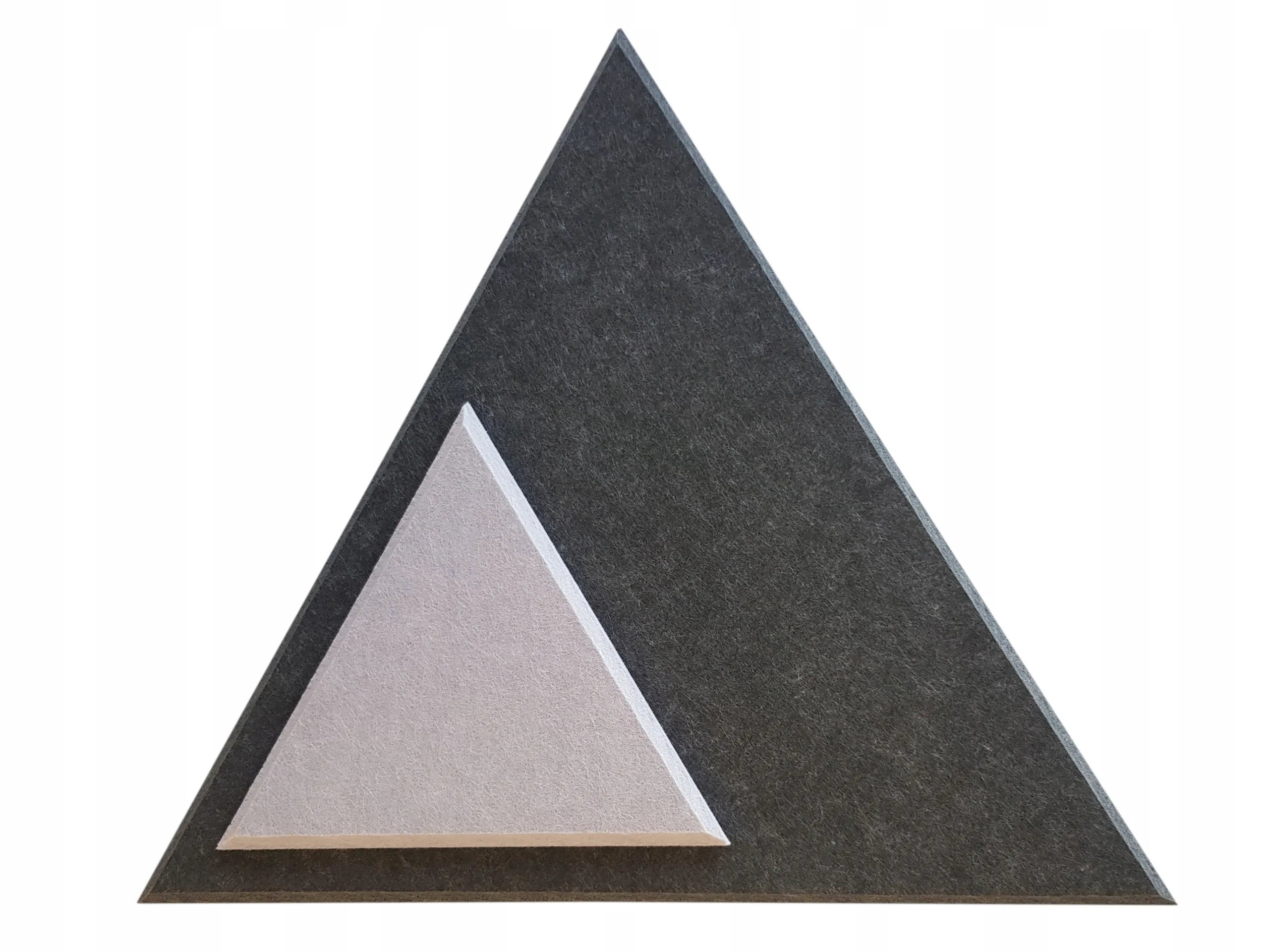 Decorative 3D PET Felt Wall Tiles - Triangle SMALL size comparison on white background DecorMania UK