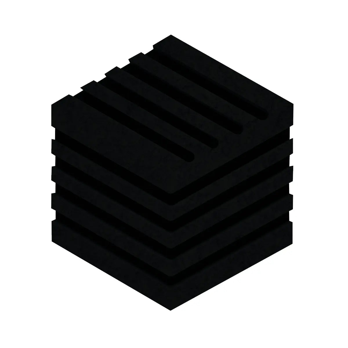 Decorative 3D Felt Wall Tiles DECO1 black swatch Decormania UK