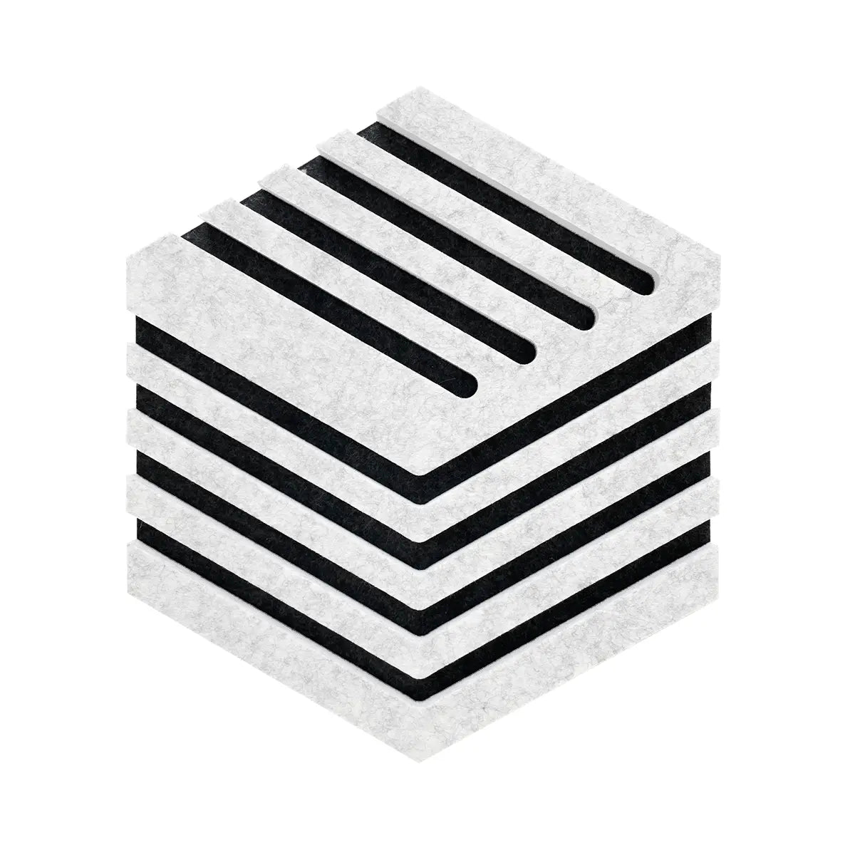 Decorative 3D Felt Wall Tiles DECO1 white swatch on white background Decormania UK