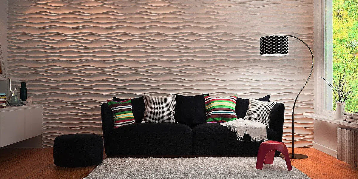Model Desert Sand - 3D Gypsum Wall Panels  enhancing the living room | DecorMania UK