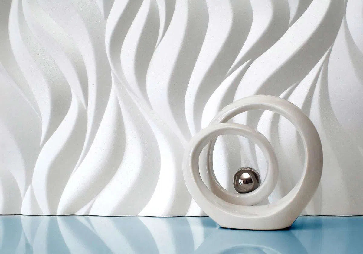 FLAMES 3D Wall Art - Polystyrene Wall Panels texture closeup with decor piece | DecorMania UK