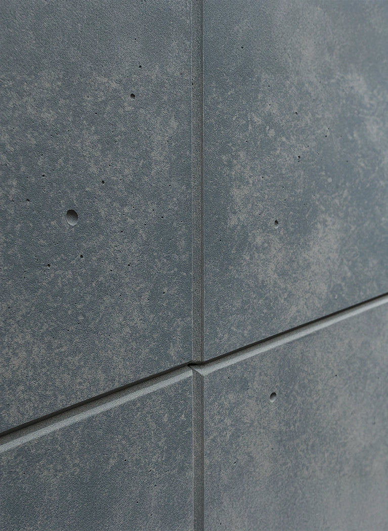 Faux Concrete Decorative Panels in grey colour closeup Decormania UK