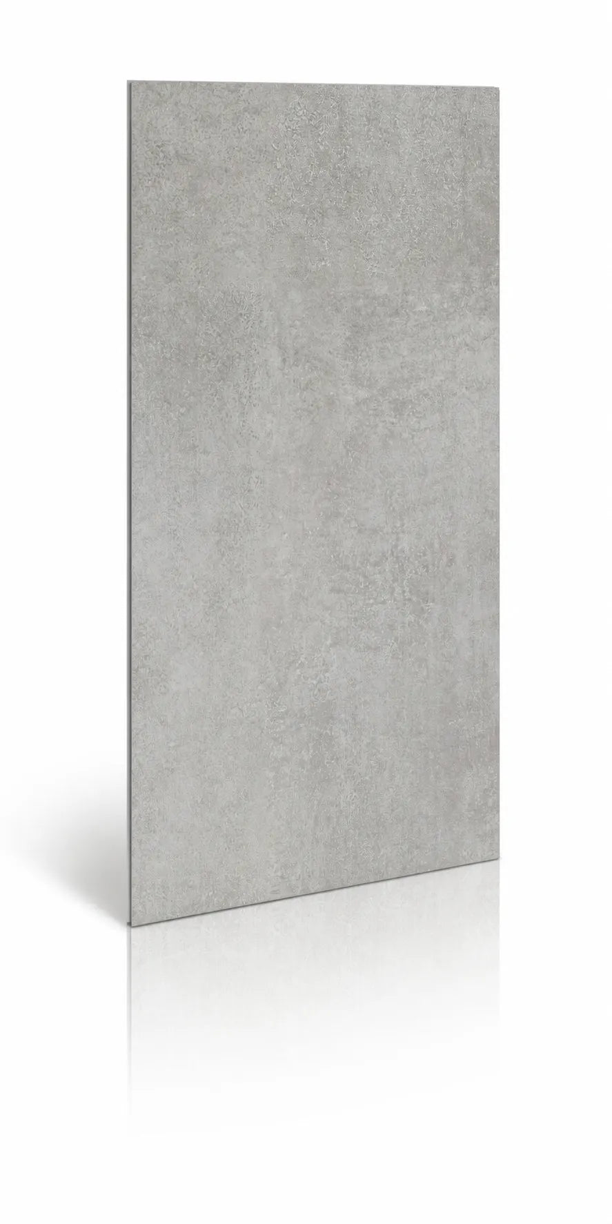 Vertical Smoky Concrete decorative wall panel with a soft shadow and reflection