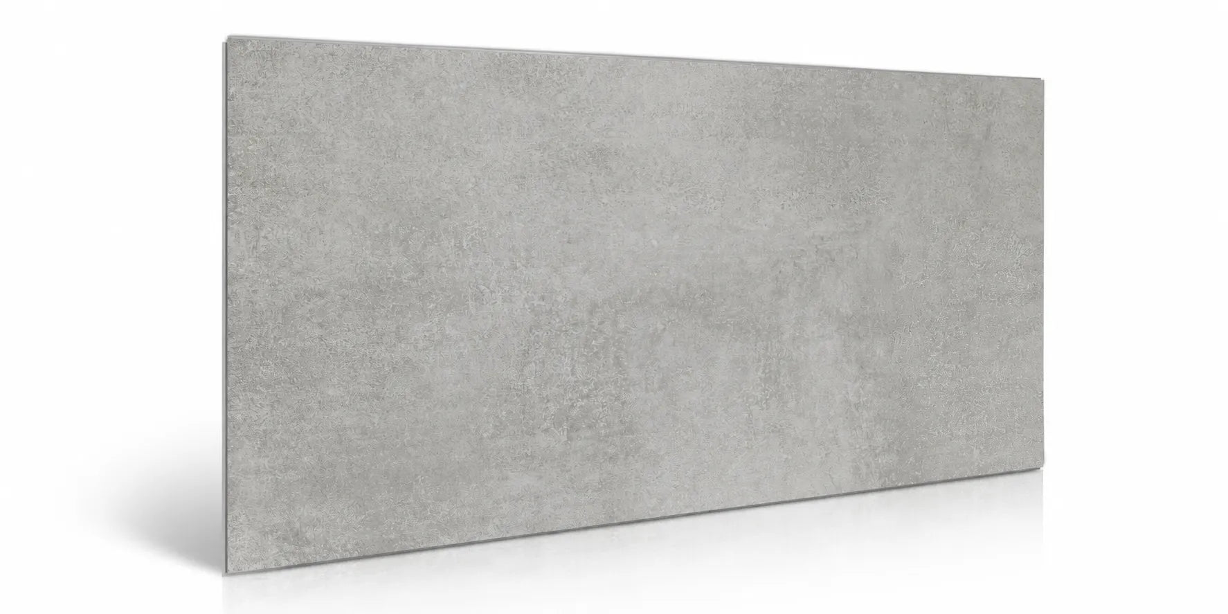 Horizontal Smoky Concrete decorative wall panel with a soft shadow and reflection