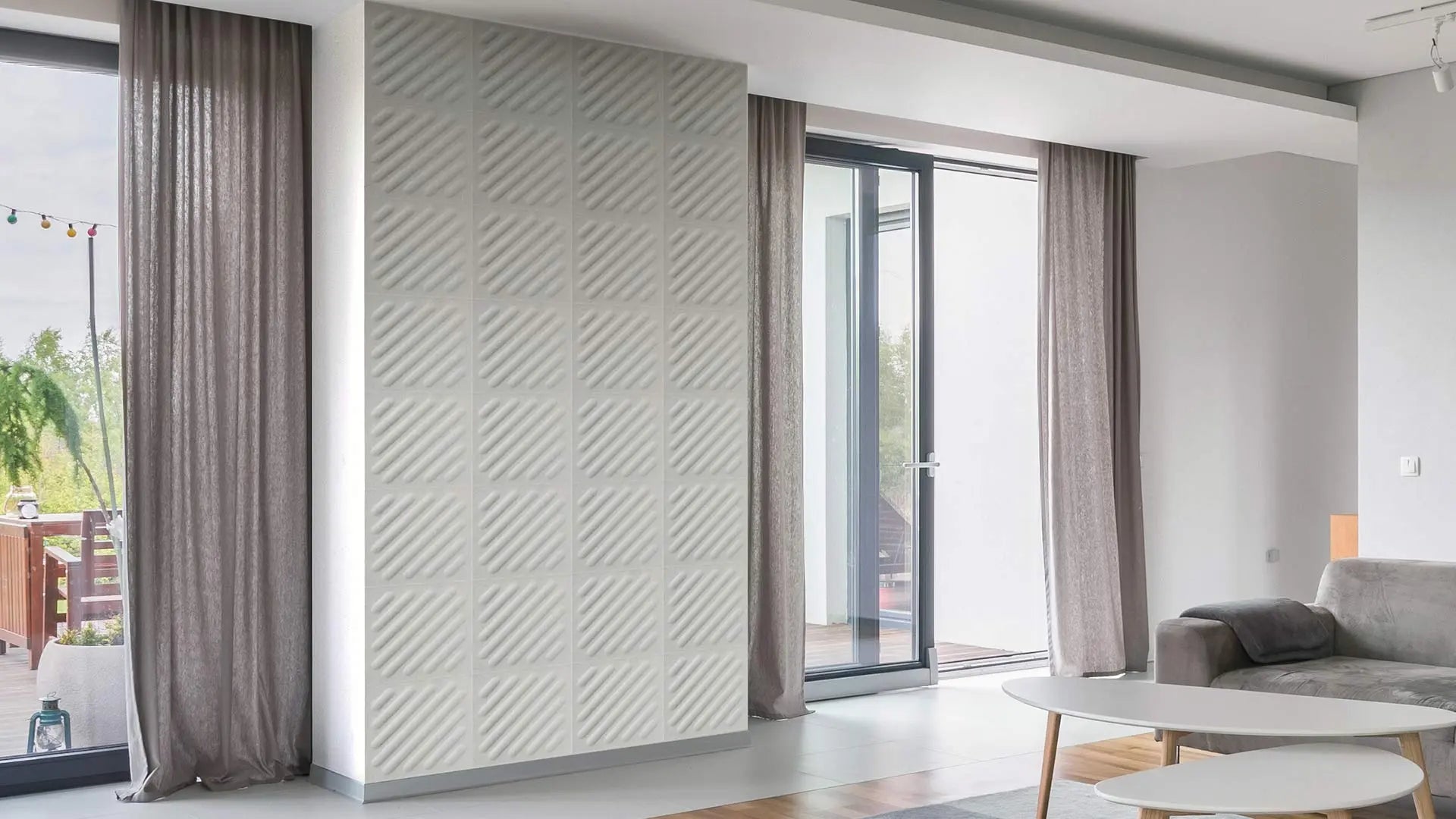 3D Acoustic felt wall panels interior 