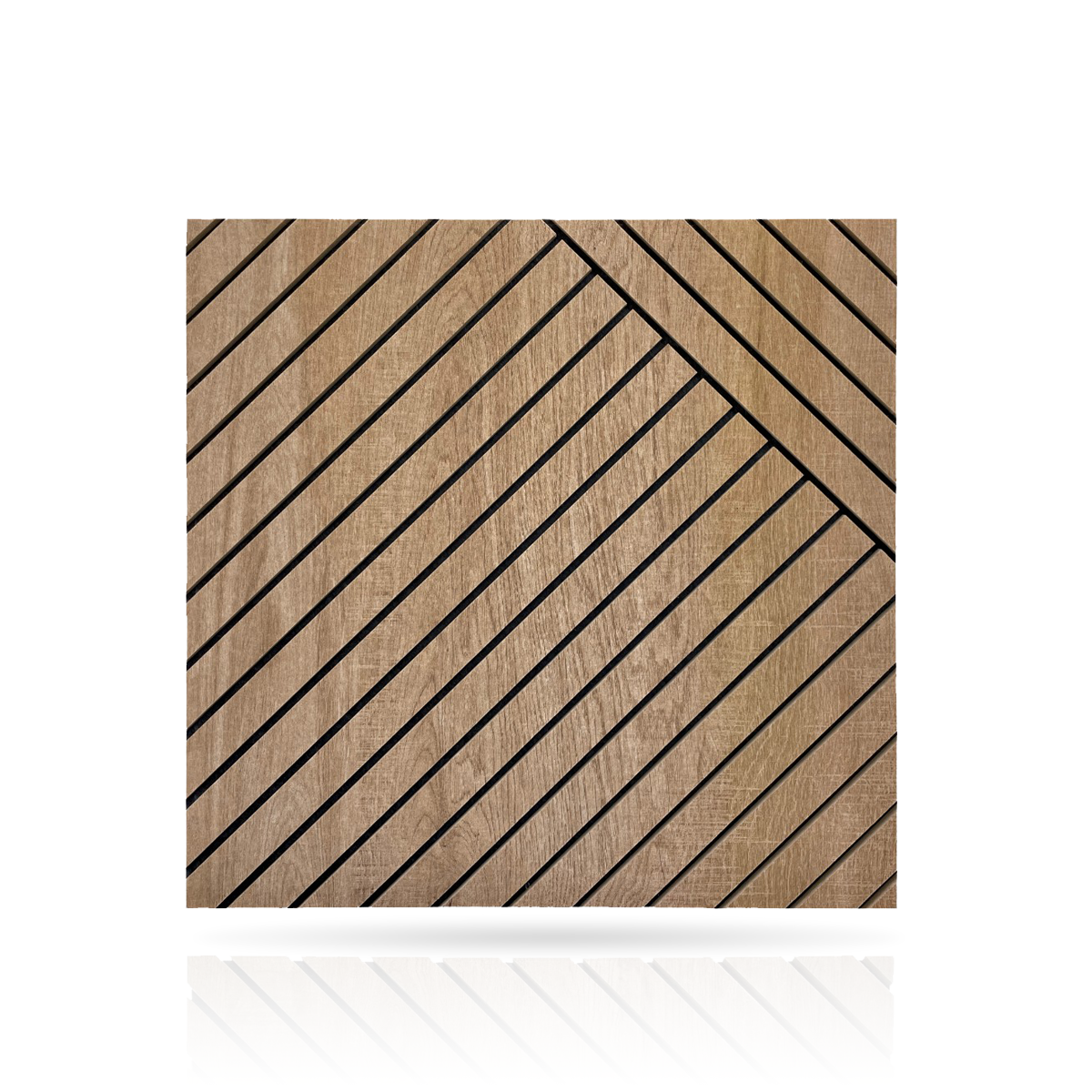 Felt Slatted Acoustic Wall Panels 2 on white background DecorMania UK