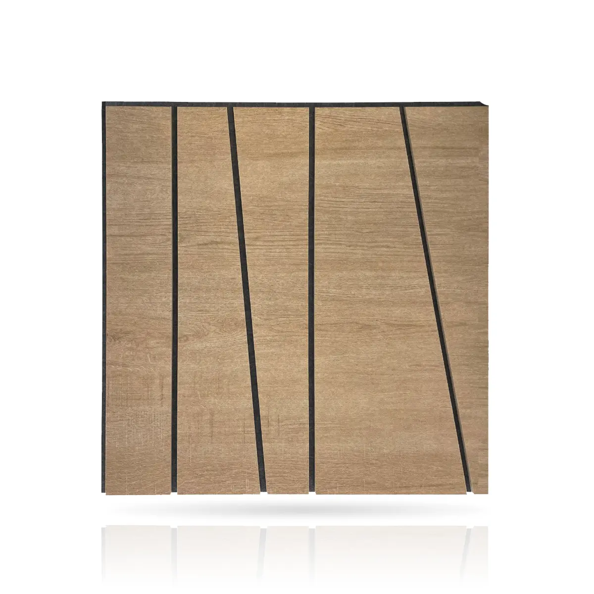 Felt Slatted Acoustic Wall Panels 3 on white background DecorMania UK