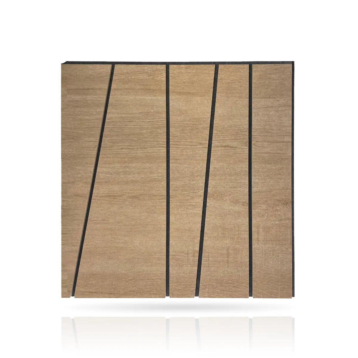 Felt Slatted Acoustic Wall Panels 3 on white background DecorMania UK