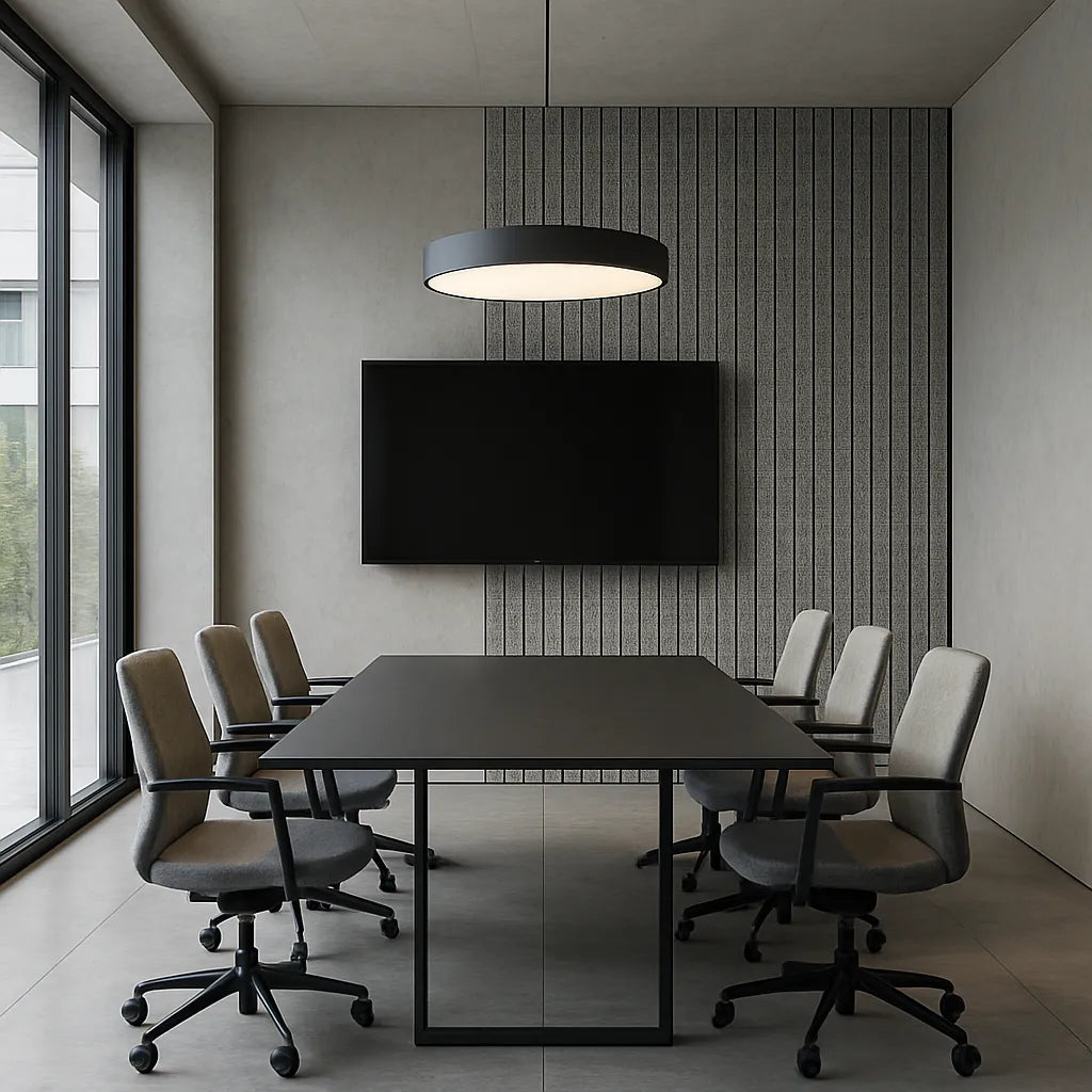 Felt Slatted Acoustic Wall Panels 5 in office interior DecorMania UK