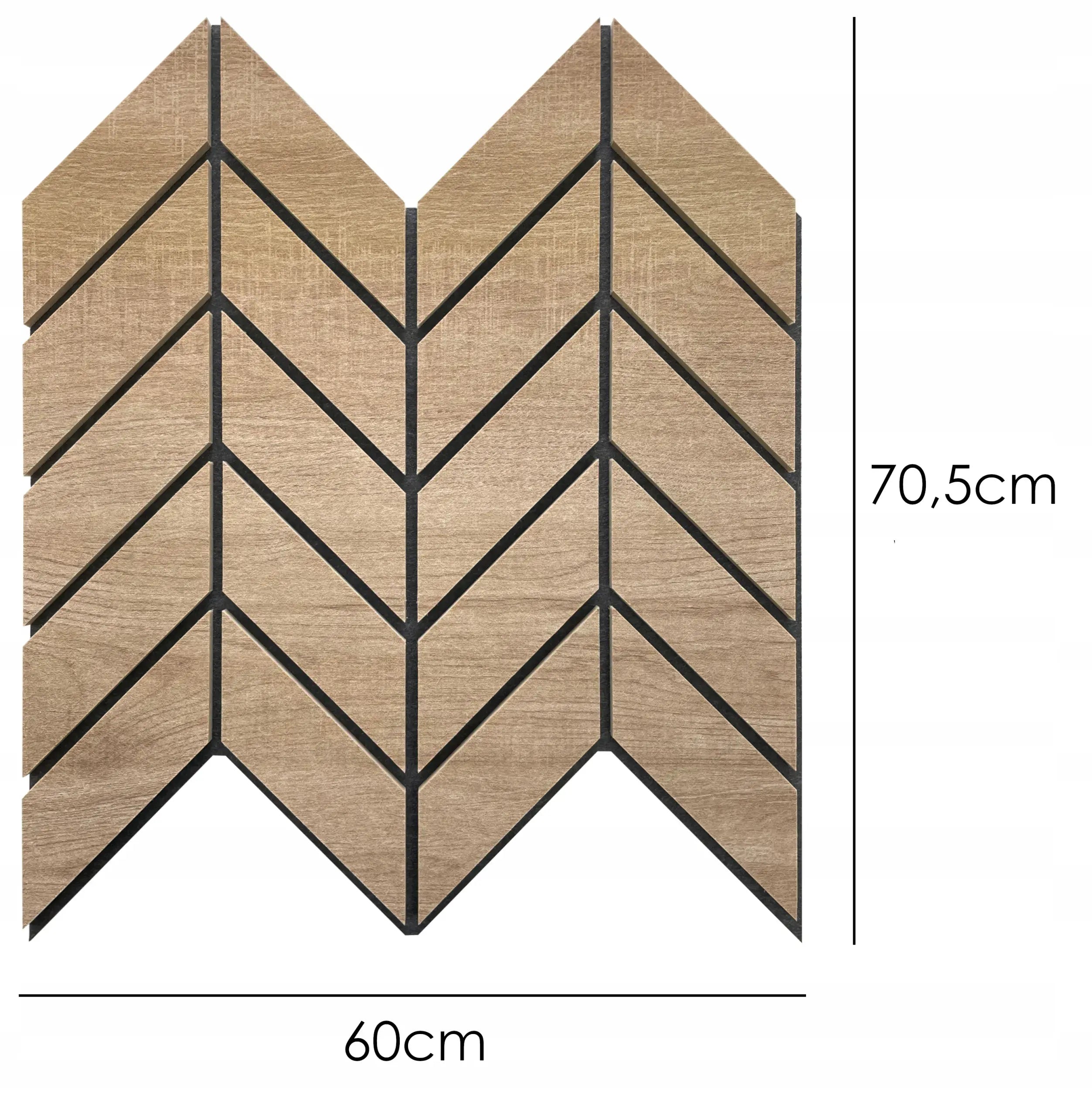 Felt Slatted Acoustic Wall Panels 6 on white background DecorMania UK
