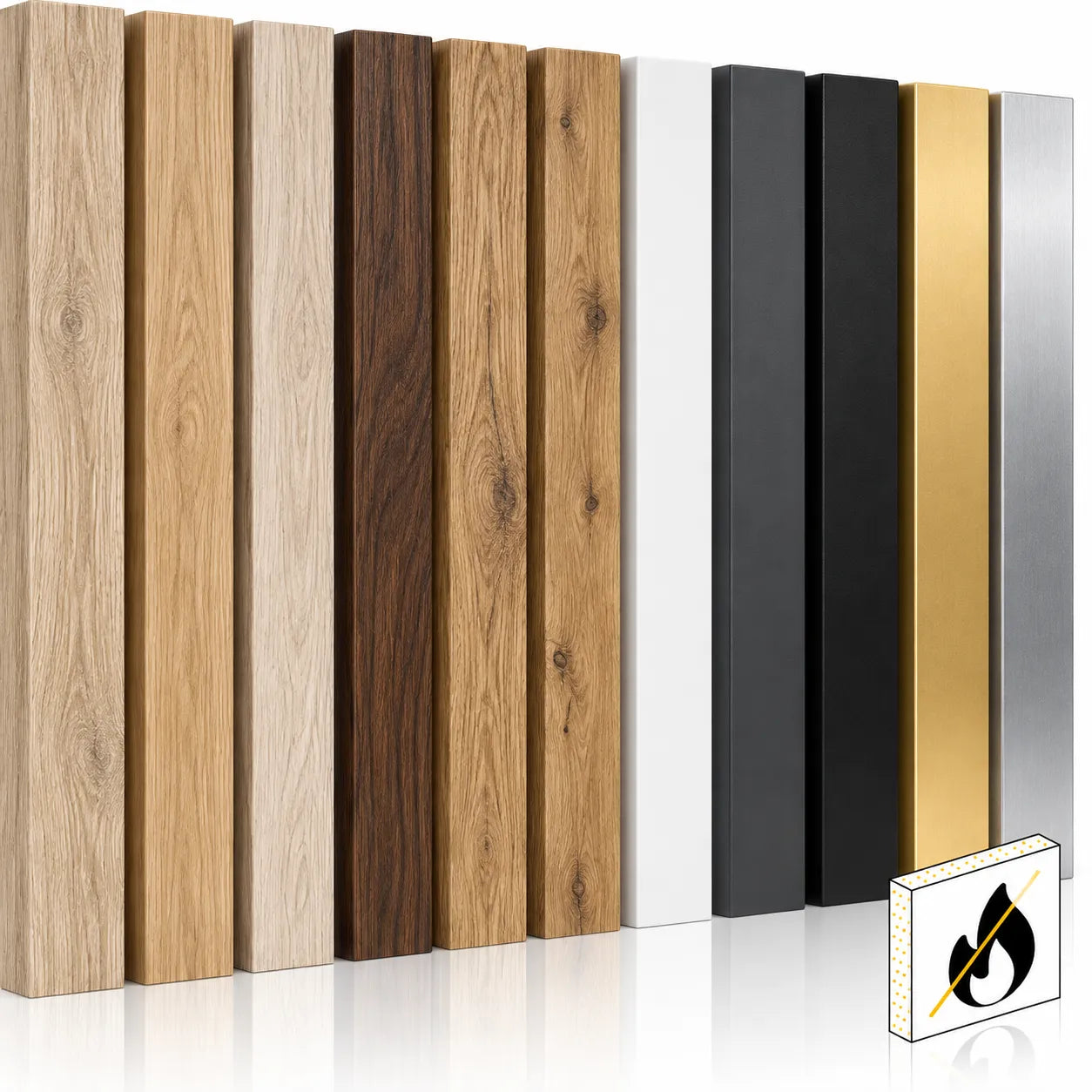 NRO flame retardant laths in multiple colour finishes