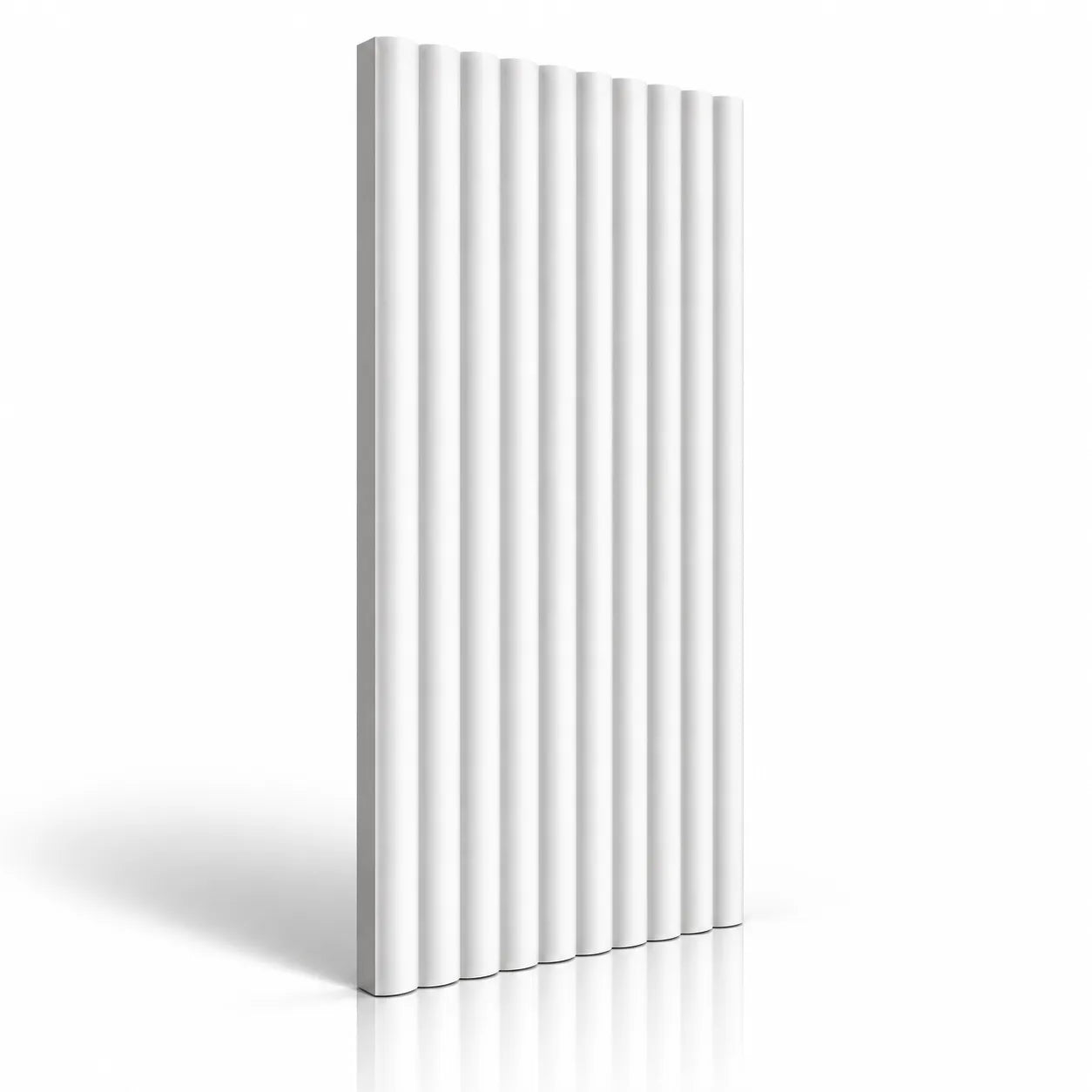 Fluted Bamboo Gypsum 3D Wall Panel 100 cm x 50 cm – White Product View