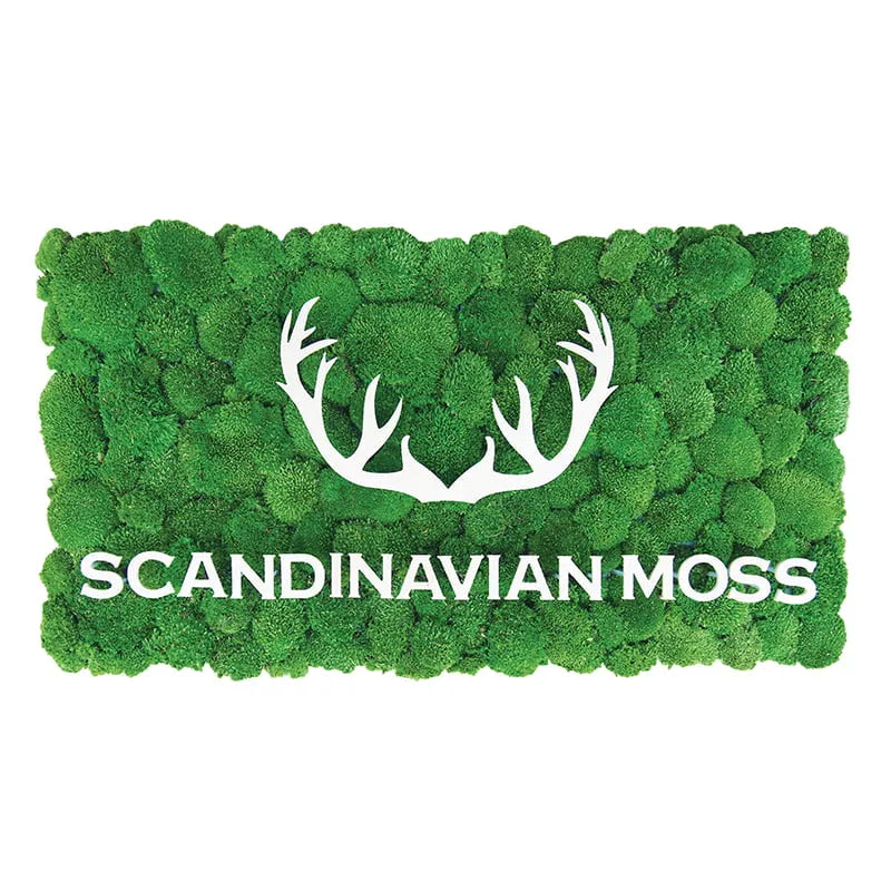 Frameless Pillow Moss Wall Panels Square logo background DecorMania UK