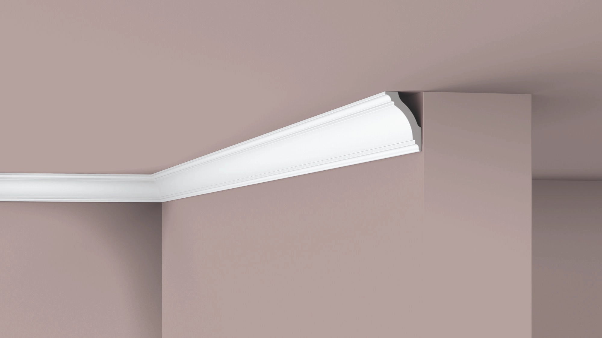 NOMASTYL® NMC 2m Ceiling Coving on plain wall and ceiling Decormania UK