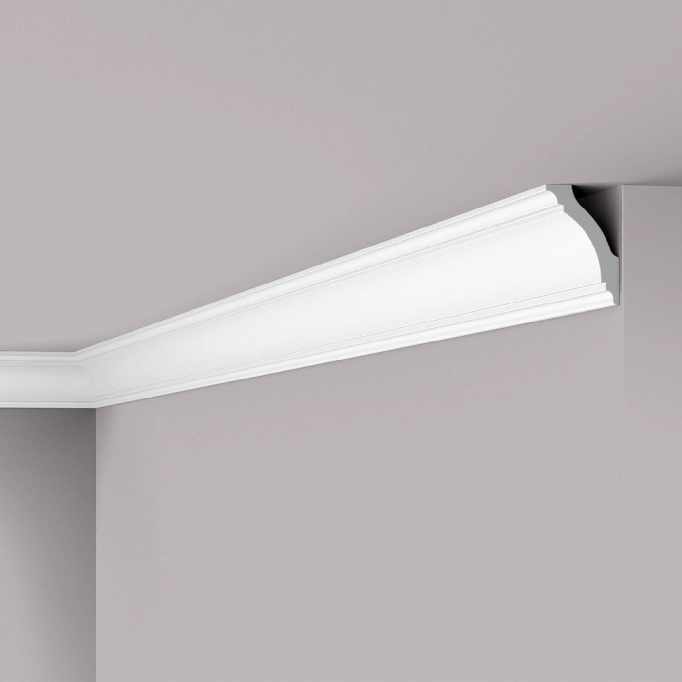 NOMASTYL® NMC 2m Ceiling Coving on plain wall and ceiling Decormania UK