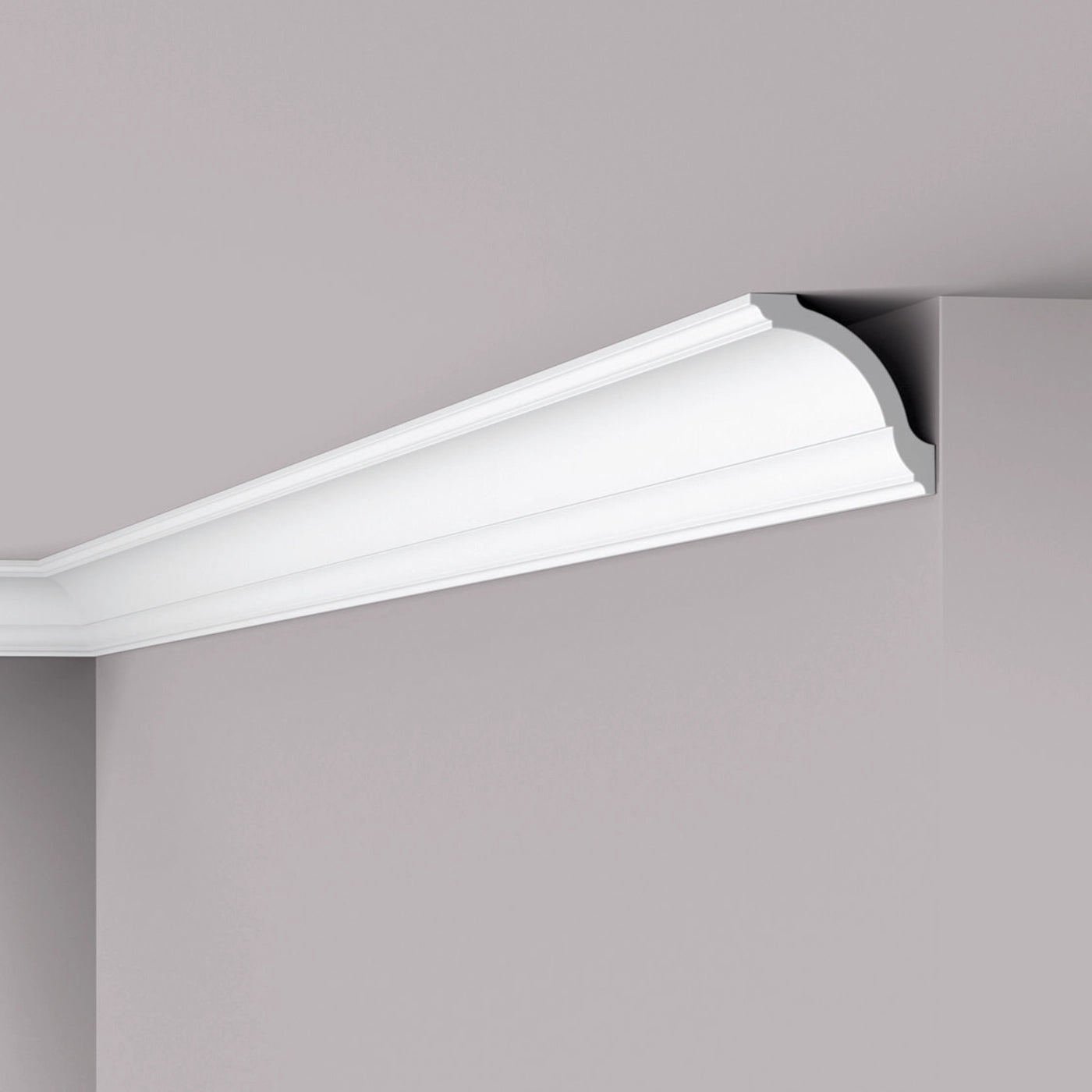 NOMASTYL® NMC 2m Ceiling Coving on plain wall and ceiling Decormania UK