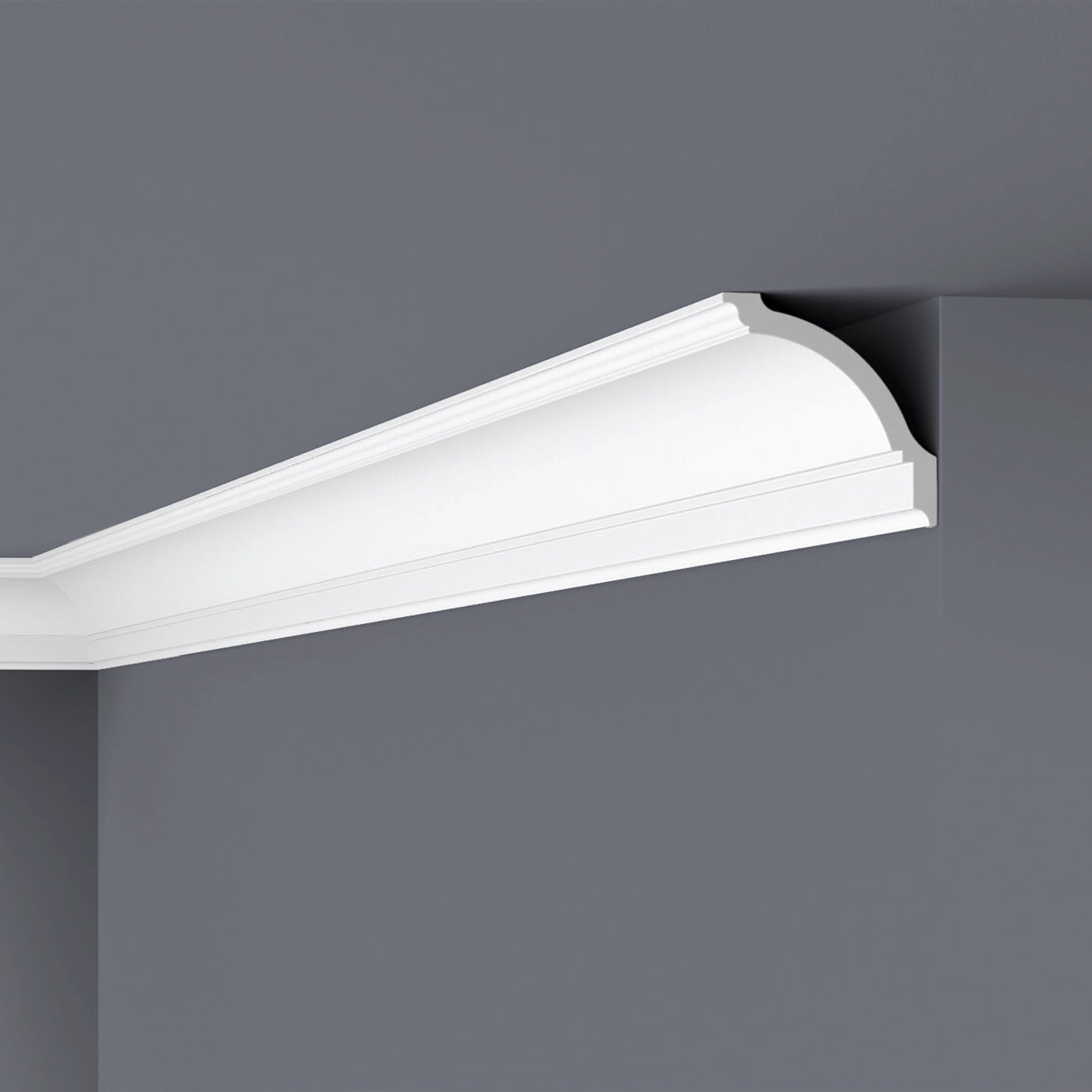 NOMASTYL® NMC 2m Ceiling Coving on plain wall and ceiling Decormania UK