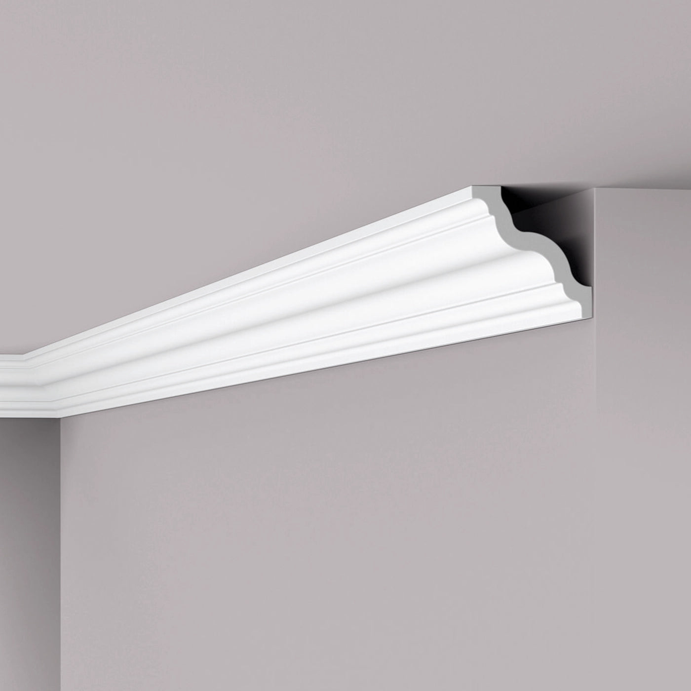 NOMASTYL® NMC 2m Ceiling Coving on plain wall and ceiling Decormania UK