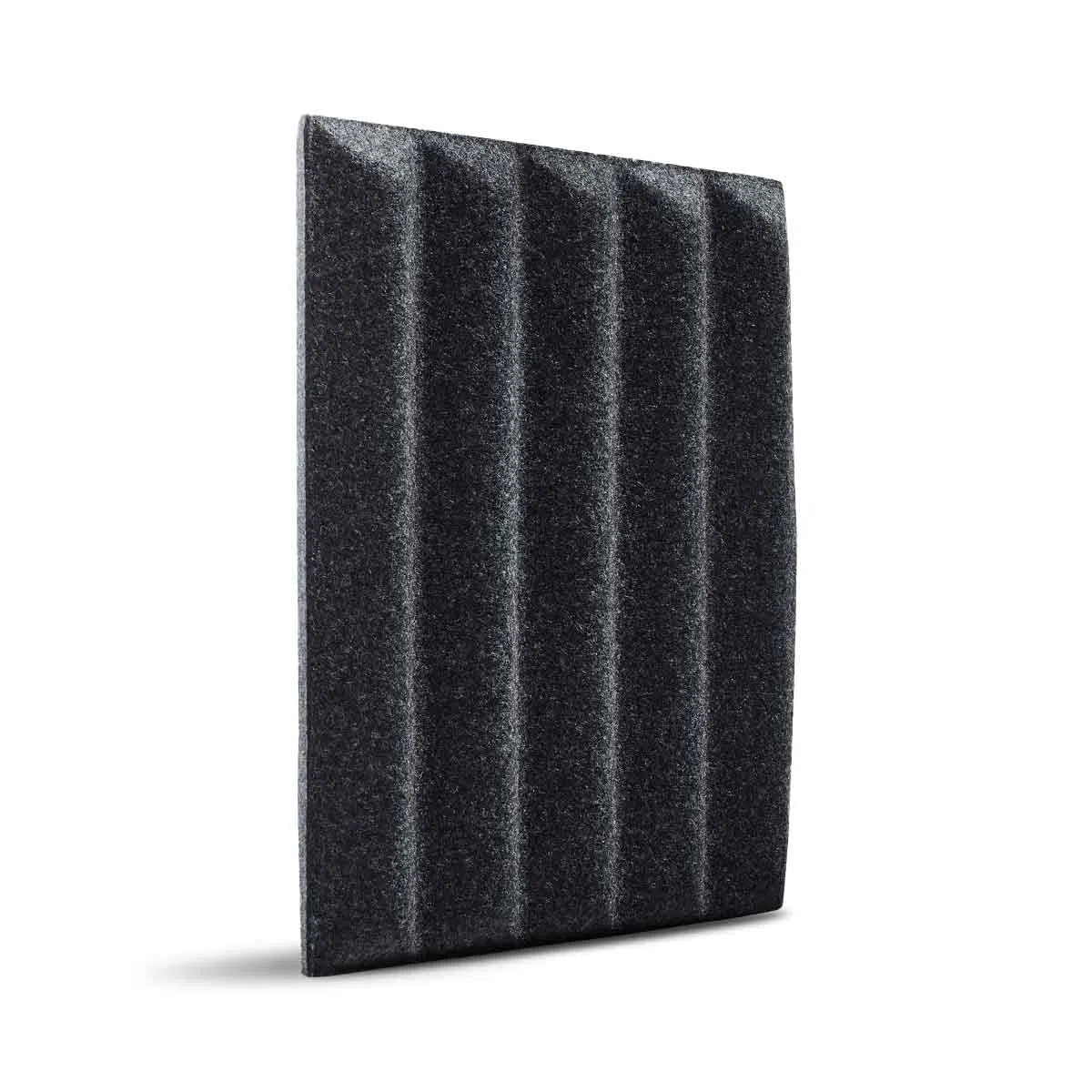 GROVE 3D Acoustic Felt Wall Panels on white background BLACK Multipack Decormania UK