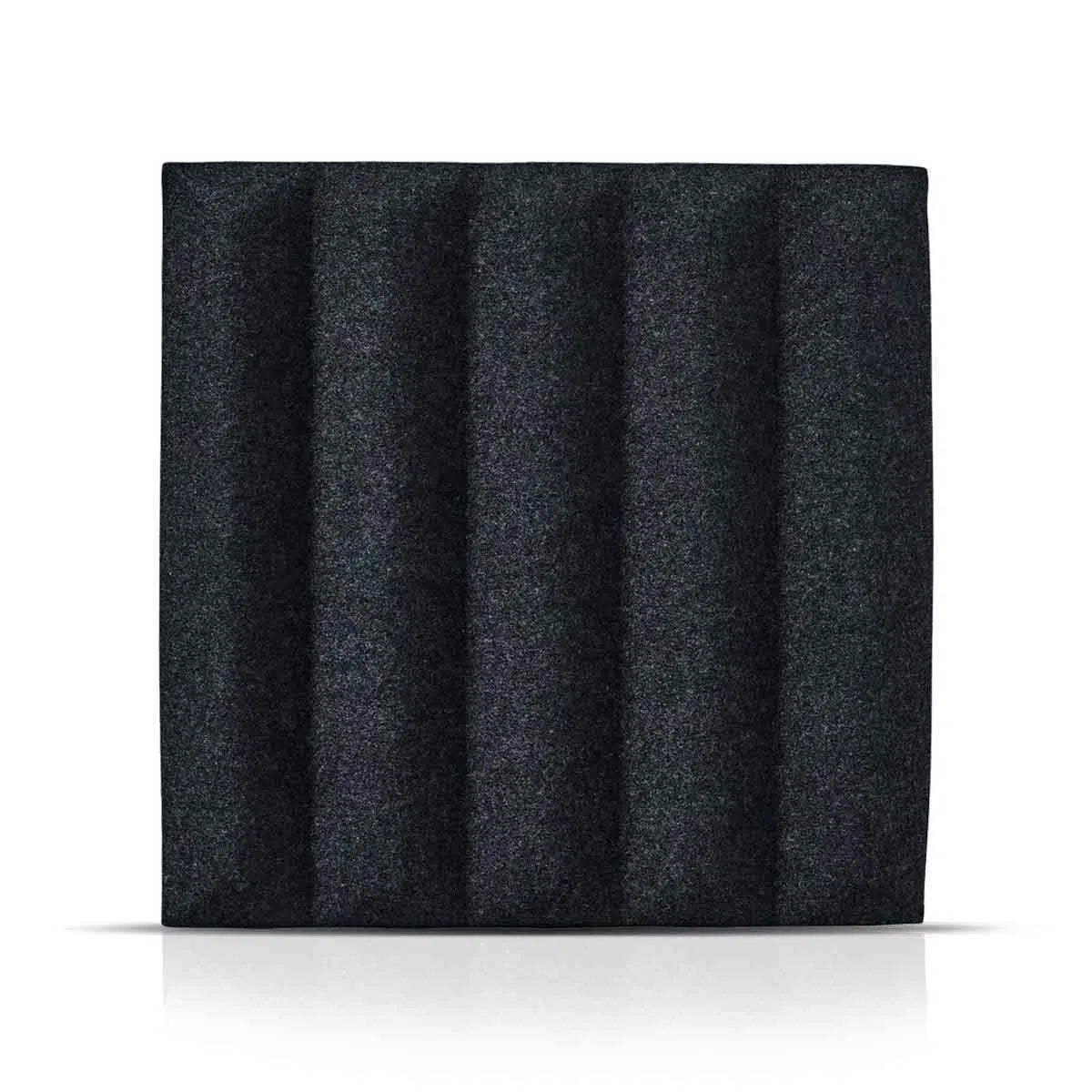 GROVE 3D Acoustic Felt Wall Panels on white background BLACK Multipack Decormania UK