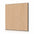Square smooth raw oak-effect MDF wall panel shown at an angle on a white background with a soft natural shadow