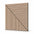 Square oak-effect MDF acoustic wall panel with vertical and diagonal milled grooves on a white background