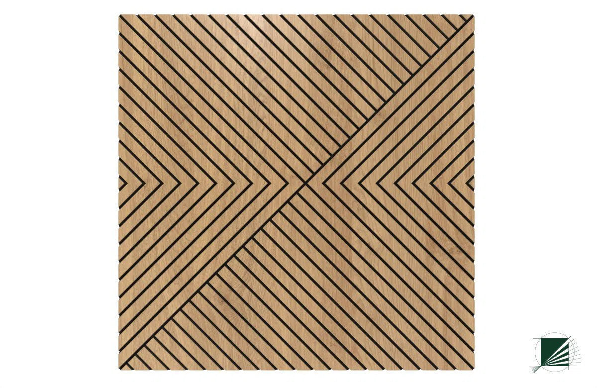 GrooveCraft Milled Acoustic Wall Panels MDF - 2 on white background DecorMania UK