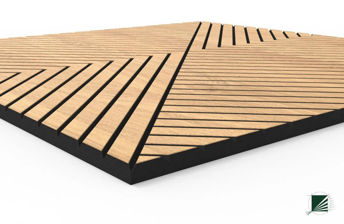 GrooveCraft Milled Acoustic Wall Panels MDF - 2 on white background DecorMania UK