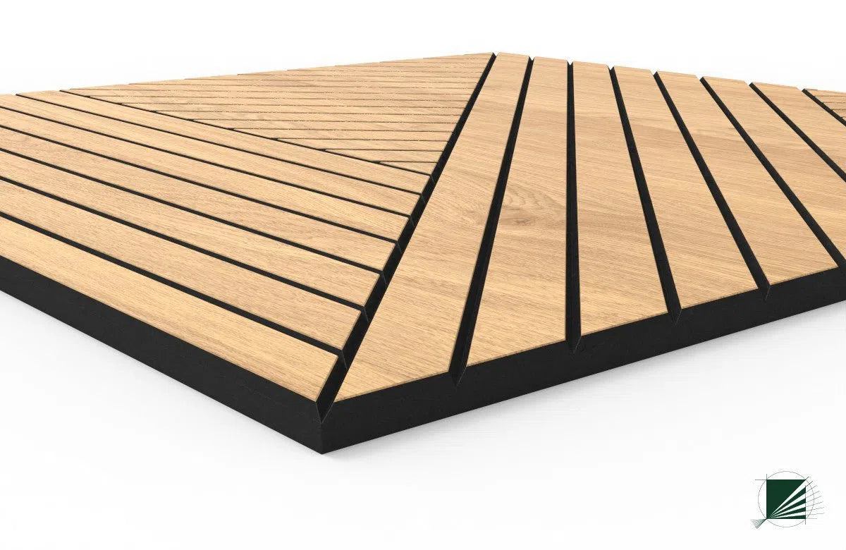 GrooveCraft Milled Acoustic Wall Panels MDF - 3 on white background DecorMania UK