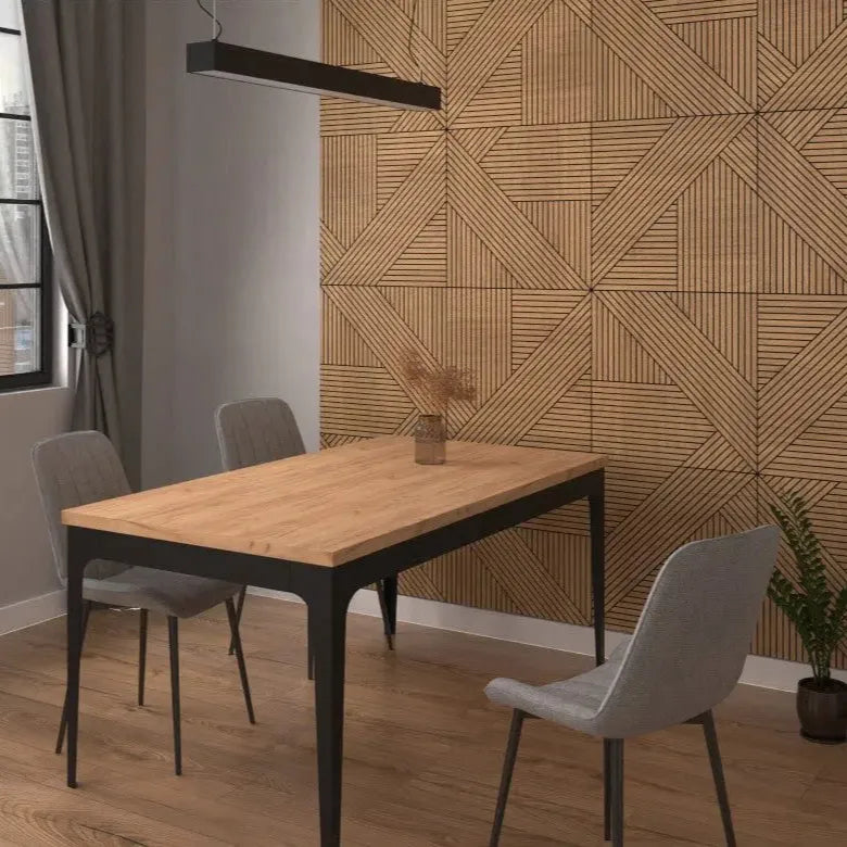 GrooveCraft Milled Acoustic Wall Panels MDF - 4 in dining room interior interior DecorMania UK