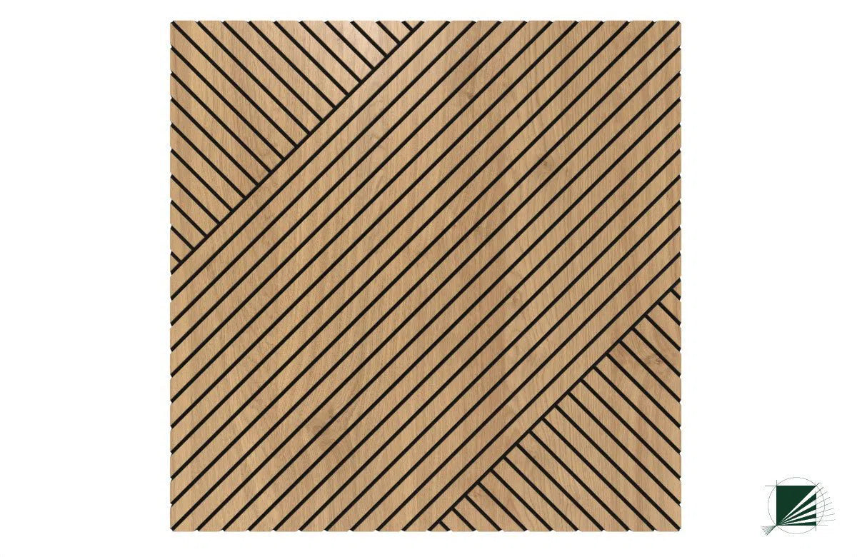 GrooveCraft Milled Acoustic Wall Panels MDF - 5 on white background DecorMania UK