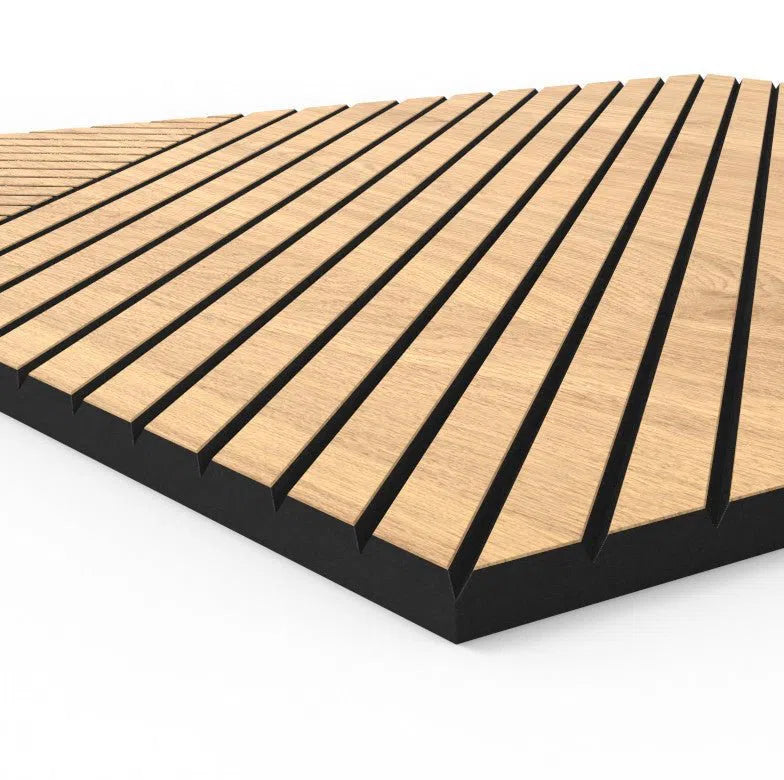 GrooveCraft Milled Acoustic Wall Panels MDF - 5 on white background DecorMania UK