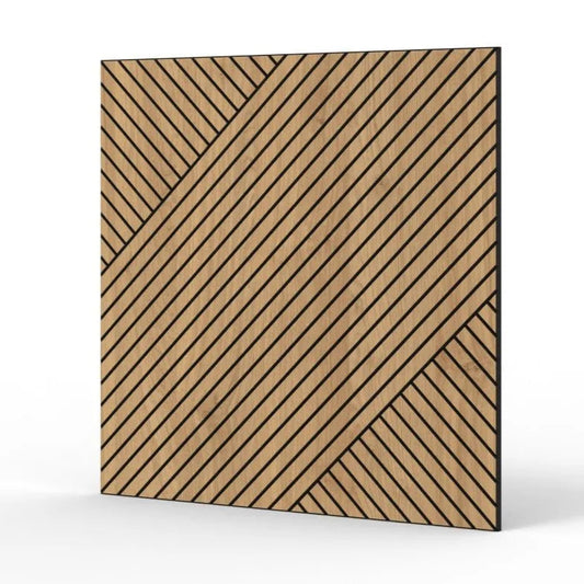 GrooveCraft Milled Acoustic Wall Panels MDF - 5 on white background DecorMania UK