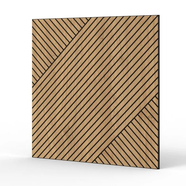 GrooveCraft Milled Acoustic Wall Panels MDF - 5 on white background DecorMania UK